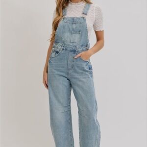 Barrel Denim Overalls